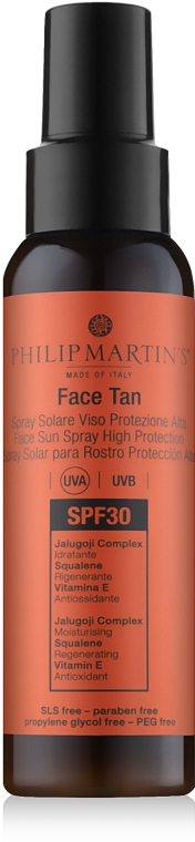 Сонцезахисний спрей для обличчя - Philip Martin's Face Tan SPF 30 — фото N2