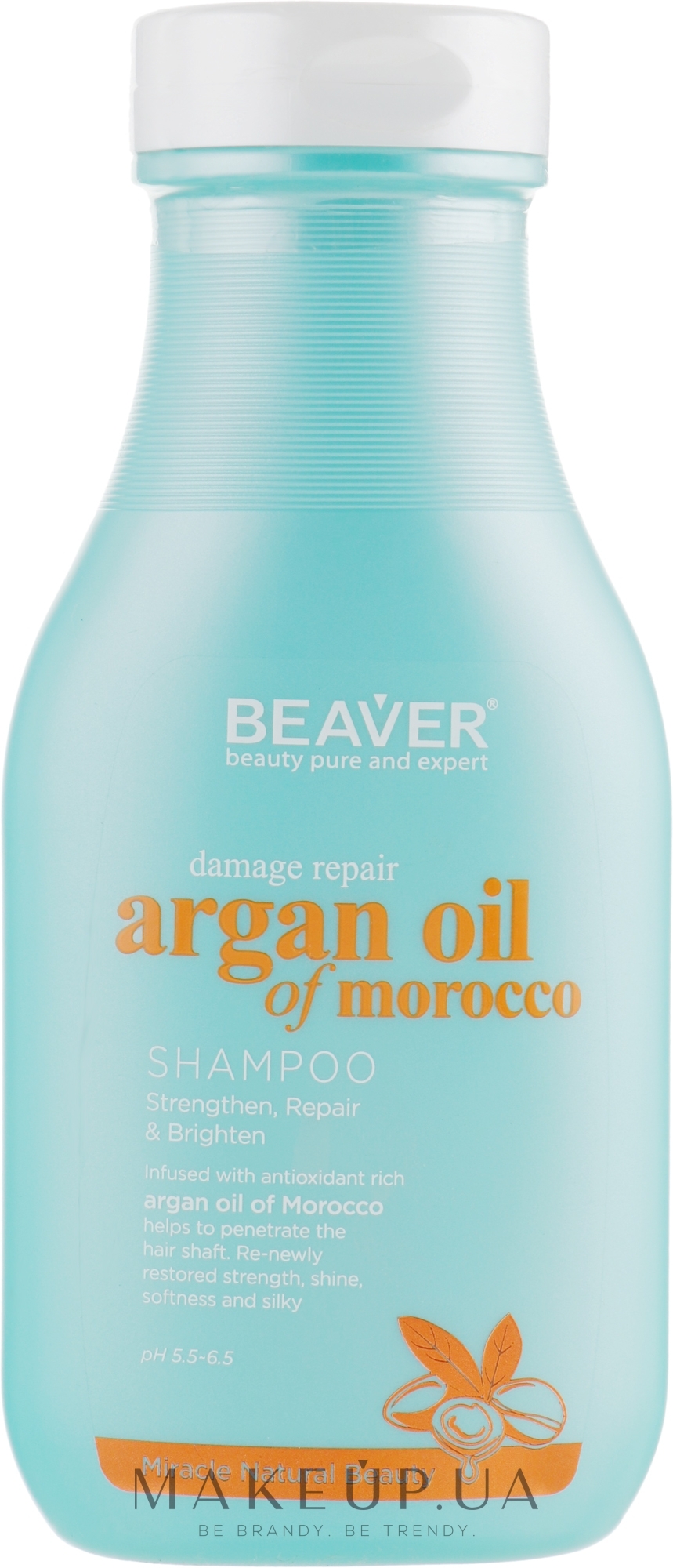 Відновлювальний шампунь для пошкодженого волосся з аргановою олією - Beaver Professional Damage Repair Argan Oil Of Morocco Shampoo — фото 350ml