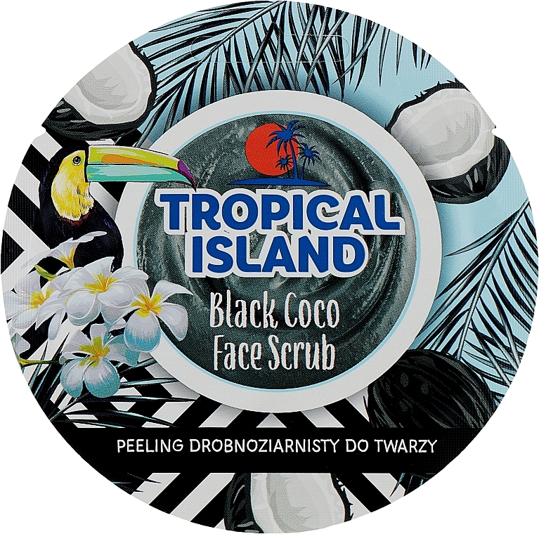 Дрібнозернистий пілінг для обличчя - Marion Tropical Island Black Coco Face Scrub — фото N1