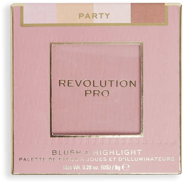 Рум'яна та хайлайтер для обличчя - Revolution Pro Iconic Blush & Highlight Party — фото N3