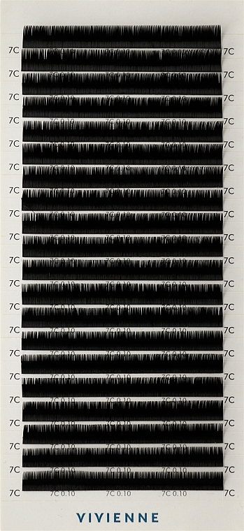 Накладные ресницы "Elite", черные, 20 линий (0,1, C, 7) - Vivienne — фото N1