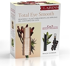 Парфумерія, косметика Набір - Clarins Total Eye Smooth Set (eye/balm/15ml + lash/masc/3ml + crayon/0.5g)