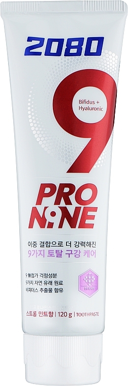 Отбеливающая мятная зубная паста с пробиотиками и гиалуроновой кислотой - Kerasys 2080 Pro Nain Strong Toothpaste — фото N1