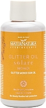 Парфумерія, косметика Сонцезахисна олія з блискітками - MaterNatura Glitter Monoi Sun Oil