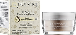 Восстанавливающий увлажняющий крем для лица со слизью улитки - Biotaniqe BioActive De-Aging Revitalising Cream 40+ — фото N2