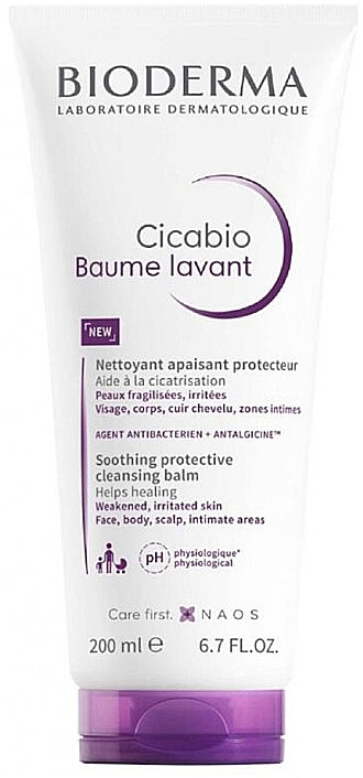 Очищающий бальзам для лица и тела - Bioderma Cicabio Soothing Protective Cleansing Balm  — фото N1