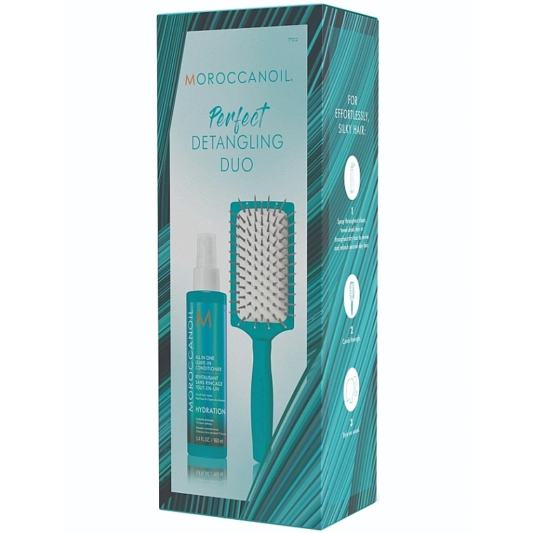 Набор - Moroccanoil Perfect Detangling Duo Limited Edition (h/cond/160ml+brush/1pcs) — фото N1