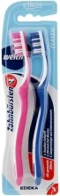 Зубная щетка мягкая, розовая+синяя - Elkos Dental Classic — фото N2