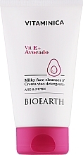 Парфумерія, косметика Очищувальне молочко для обличчя - Bioearth Vitaminica Vit E + Avocado Milky Face Cleanser