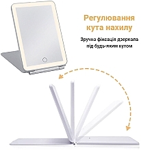 УЦЕНКА Зеркало для макияжа с LED подсветкой, белое - Aimed Makeup Mirror Stand * — фото N7