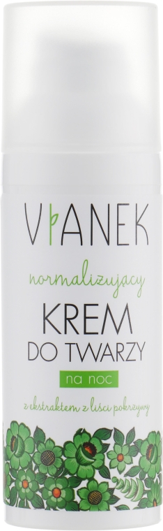 Нормализирующий ночной крем для лица - Vianek Normalizing Night Cream — фото N2