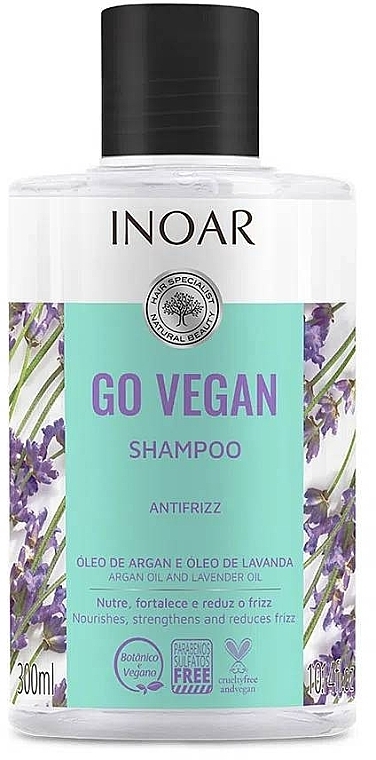 Шампунь проти пухнастості волосся - Inoar Go Vegan Anti Frizz Shampoo — фото N1