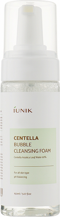 Успокаивающая пенка-мусс с центеллой - IUNIK Centella Bubble Cleansing Foam