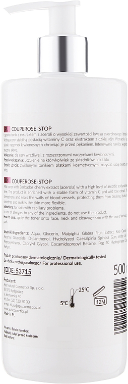 М'який тонік з екстрактом ацероли від куперозу - Apis Professional Couperose-Stop Barbados Cherry Tonner — фото N2