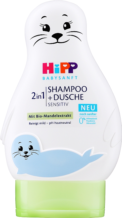 Детский шампунь и гель для купания - HiPP BabySanft Shampoo — фото N3