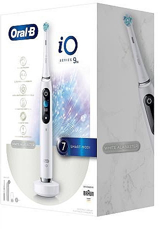 Электрическая зубная щетка, белая - Oral-B Braun iO Series 9N Whitebox — фото N1