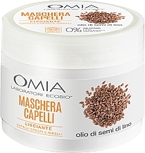 Парфумерія, косметика Маска для волосся "Лляна олія" - Omia Laboratori Ecobio Linseed Oil Hair Mask