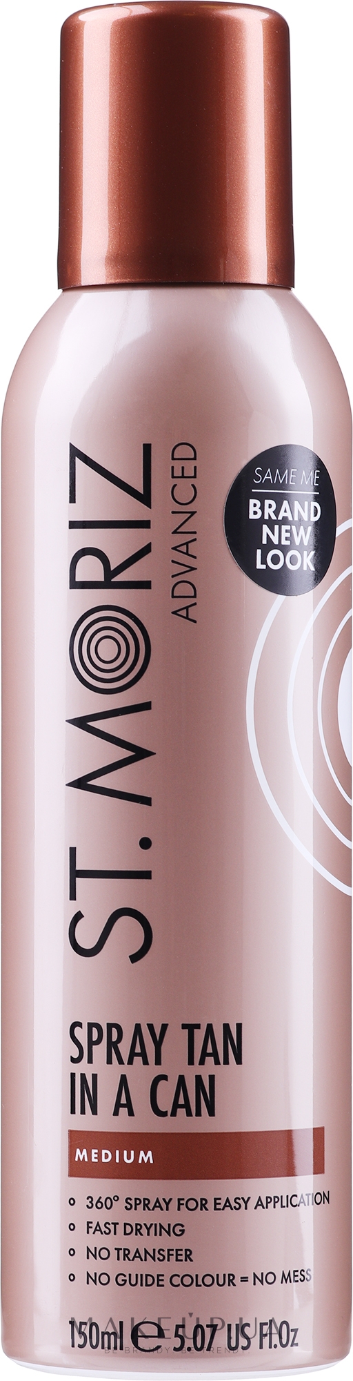Спрей для автозасмаги - St. Moriz Advanced Gradual Spray Tan In A Can Medium — фото 150ml