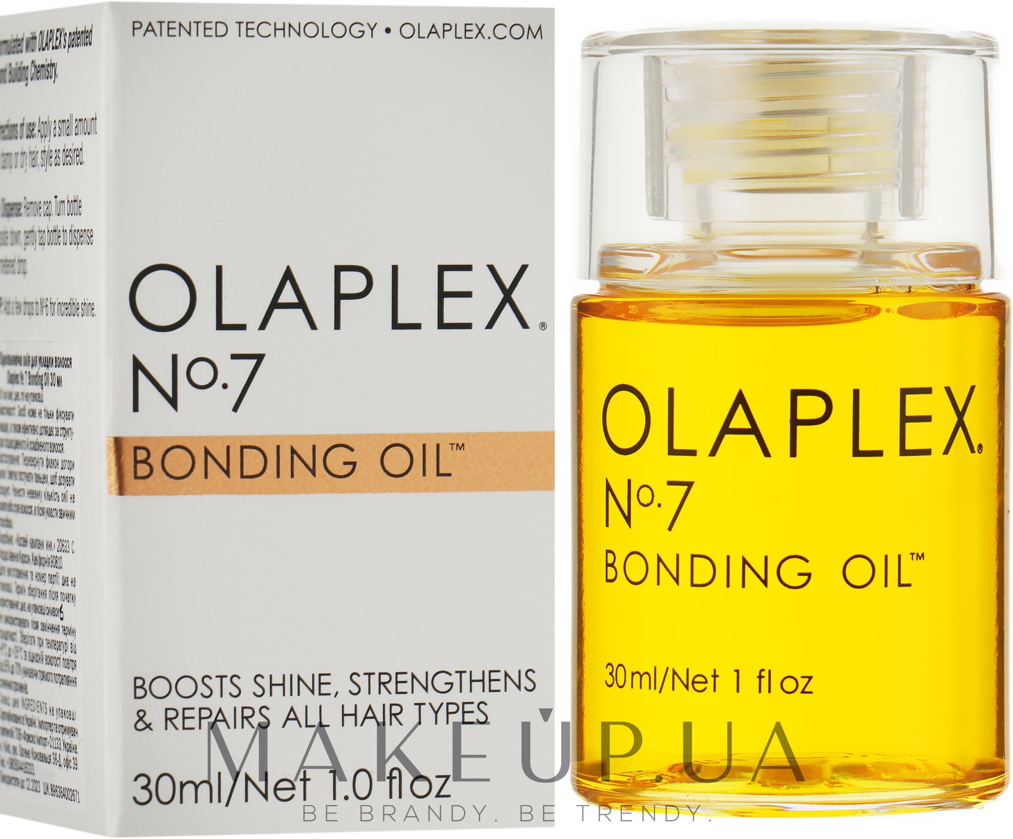 Высококонцентрированное, ультралегкое, восстанавливающее масло для укладки волос - Olaplex №7 Bonding Oil — фото 30ml