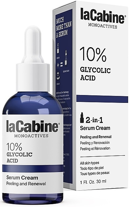 Крем-сироватка для обличчя - La Cabine Monoactives 10% Glycolic Acid Serum Cream — фото N1