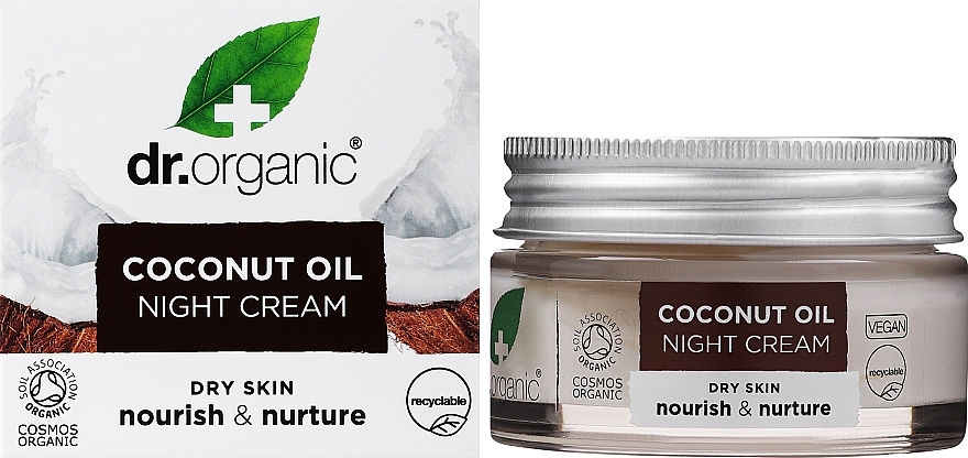 Ночной крем для лица с кокосовым маслом - Dr. Organic Virgin Coconut Oil Night Cream — фото N2