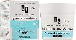 Нічний крем проти зморщок для обличчя 35+ - AA Dermo Technology Hyaluronic Microthreads Filling Anti-Wrinkle Night Cream — фото N2
