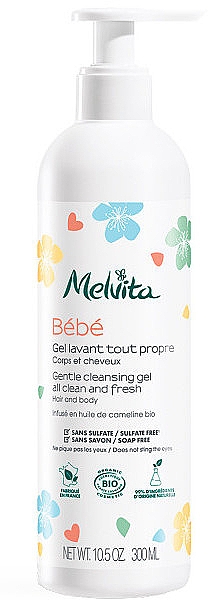 Очищувальний дитячий гель для волосся й тіла - Melvita Gentle Cleansing Gel — фото N1