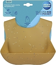 Слюнявчик силиконовый с карманом "Dots", желтый - Canpol Babies — фото N2