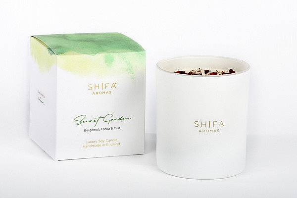 Свічка у склі - Shifa Aromas Candle Glass Secret Garden — фото N1