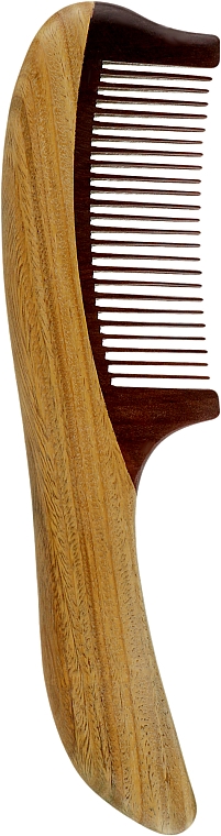 Гребень для волос деревянный с ручкой комби - Cosmo Shop — фото N1