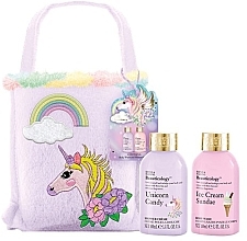 Духи, Парфюмерия, косметика Набор - Baylis & Harding Beauticology Unicorn (sh/gel/100ml + sh/cr/100ml + bag/1pcs)