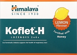 Леденцы от кашля со вкусом лимона и меда - Himalaya Herbals Koflet-H Lemon — фото N1