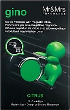 Mr&Mrs Fragrance Gino Green Citrus - Ароматизатор для авто — фото N1
