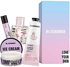 Набір - Mr.Scrubber Sweet Ice Cream (lip/balm/5g + lip/scrub/50ml + h/cr/30ml + sanitizer/30ml) — фото N1