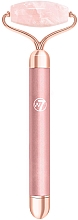 Парфумерія, косметика Кварцевий ролер для обличчя, з вібрацією - W7 Cosmetics Rose Quartz Vibrating Facial Roller