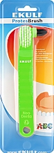 Щетка для очистки зубных протезов, зеленая - Ekulf — фото N1