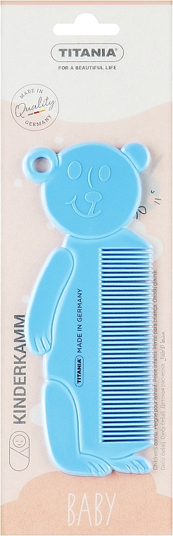 Гребешок для волос детский "Bear", синий - Titania