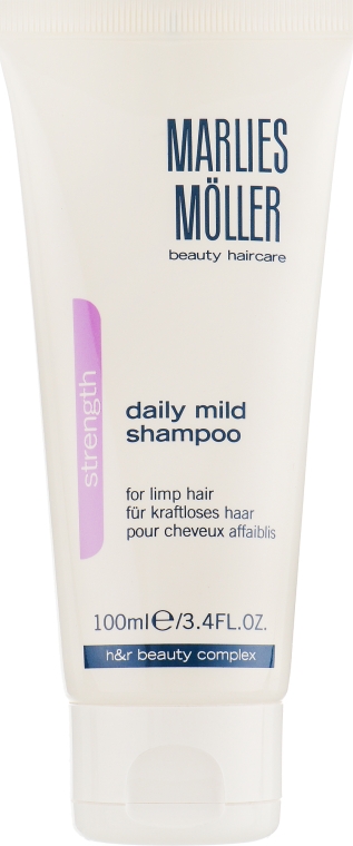 Мягкий шампунь для ежедневного применения - Marlies Moller Strength Daily Mild Shampoo — фото N1
