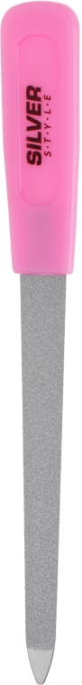 Пилка для нігтів сапфірова, 14 см., рожева - Silver Style