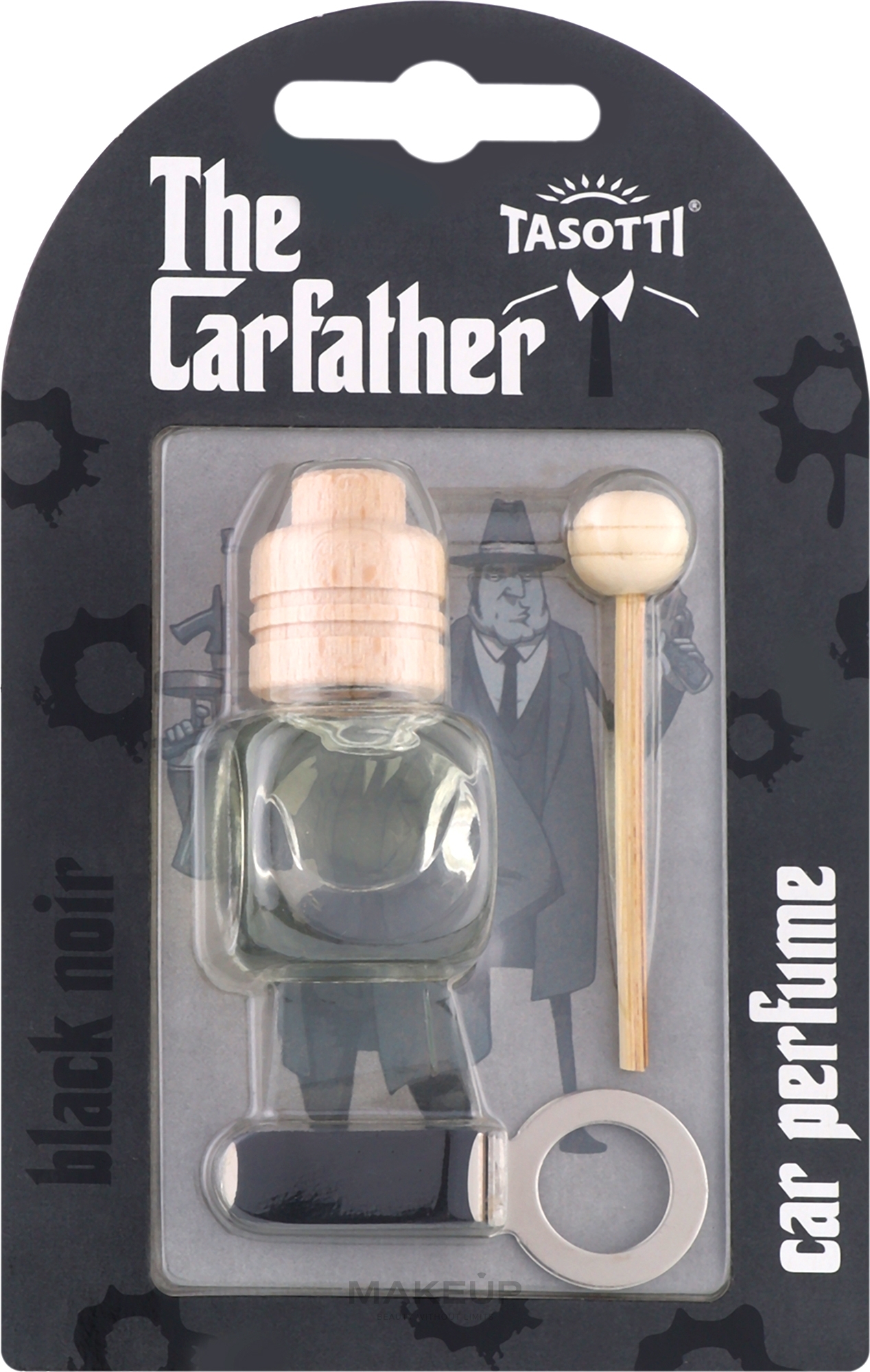 Автомобільний ароматизатор на дефлектор - Tasotti Carfather Wood Black Noir — фото 7ml