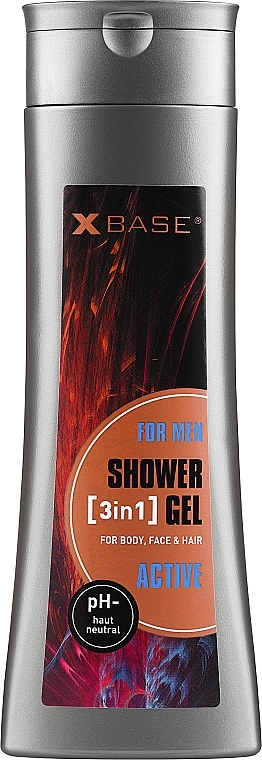 Гель для душа - X-Base Shower Gel For Men 3 in 1 Active — фото N1