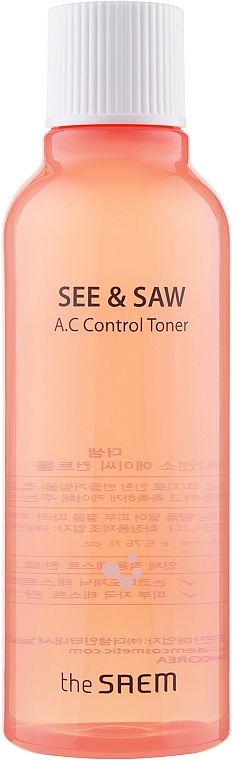 Лікувальний тонер для проблемної та жирної шкіри - The Saem See & Saw A.C Control Toner — фото N1