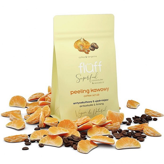 Сухий пілінг "Кава і мандарин" - Fluff Coffee Body Scrub Coffee and Tangerine — фото N1