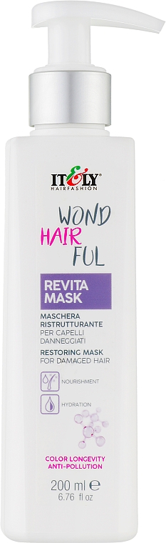 Відновлювальна маска для волосся - Itely Hairfashion WondHairFul Revita Mask