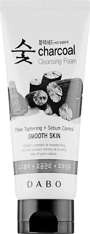 Пенка для умывания лица с экстрактом угля, выравнивающая - Dabo Charcoal Cleansing Foam Smooth Skin  — фото N1