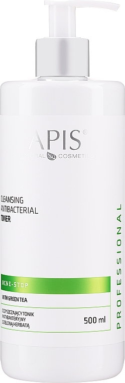 Тоник с экстрактами зеленого чая для лица - APIS Professional Cleansing Antibacterial Tonic — фото N1