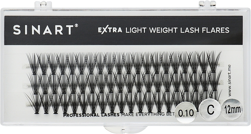 Пучкові вії, 12 мм - Sinart Eye Lashes Pro 10C — фото N1