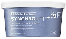 Осветляющий порошок быстрого действия до 9 уровней - Paul Mitchell Synchro Lift+ Ultra-Quick Blue Powder Lightener — фото N1
