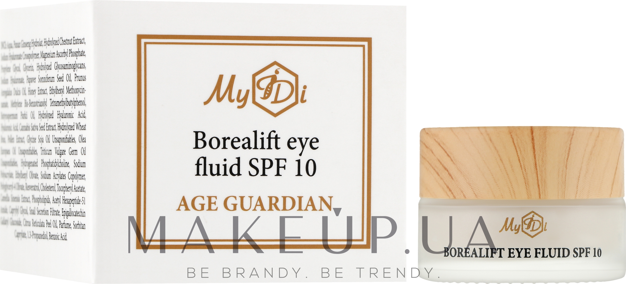 Ліфтинг-крем-флюїд для шкіри навколо очей SPF 10 - MyIDi Age Guardian Borealift Eye Fluid SPF 10 (пробник) — фото 5ml