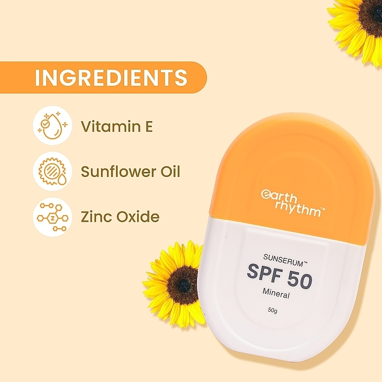 Минеральная солнцезащитная сыворотка с SPF 50 - Earth Rhythm Mineral Sunserum SPF 50 — фото N2